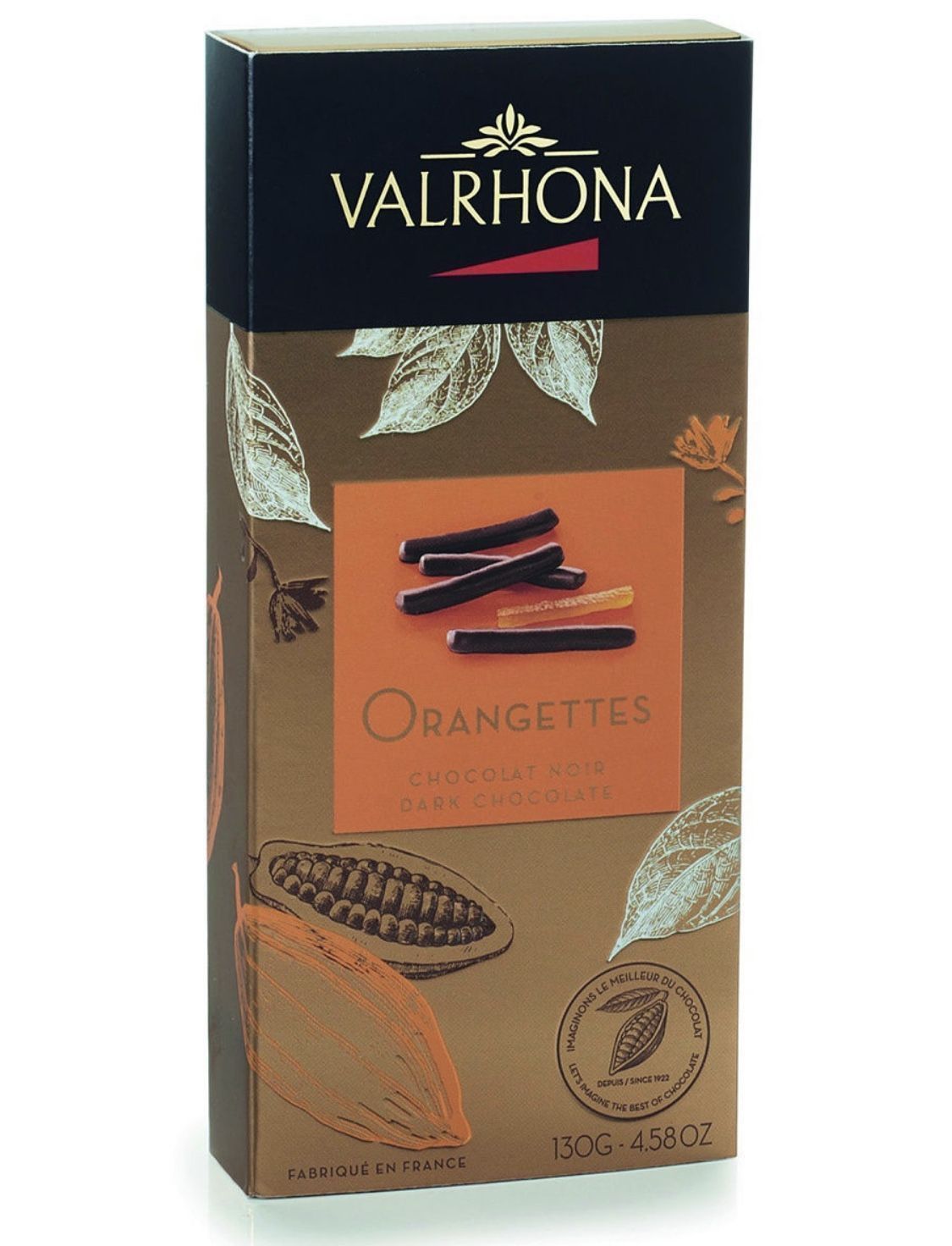 Шоколадные конфеты Valrhona Orangettes апельсиновые цукаты в горьком шоколаде