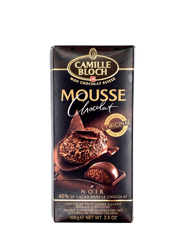 Горький шоколад MOUSSE NOIR с начинкой из шоколадного мусса 100г