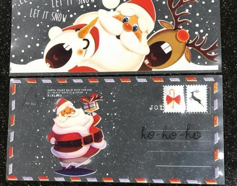  Трансфер для прямоугольной открытки Письмо Деду Морозу