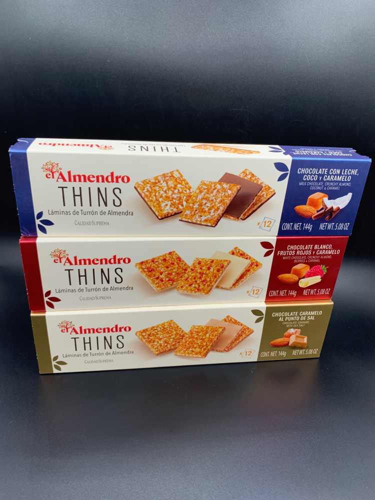 Хрустящий миндальный туррон с молочным шоколадом, карамелью и кокосом 144 гр.