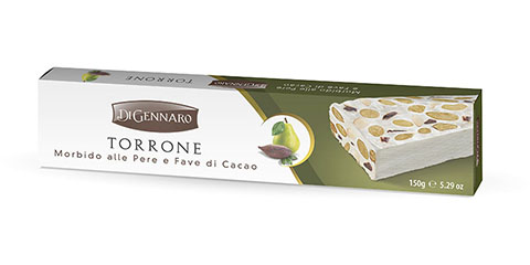 Миндальный туррон с грушей и какао-бобами Di Gennaro 150 г