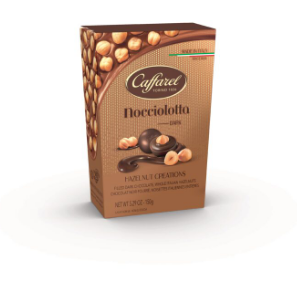 Шоколадные конфеты HAZELNUT CREATIONS NOCCIOLOTTA из горького шоколада с цельным фундуком 150 г.