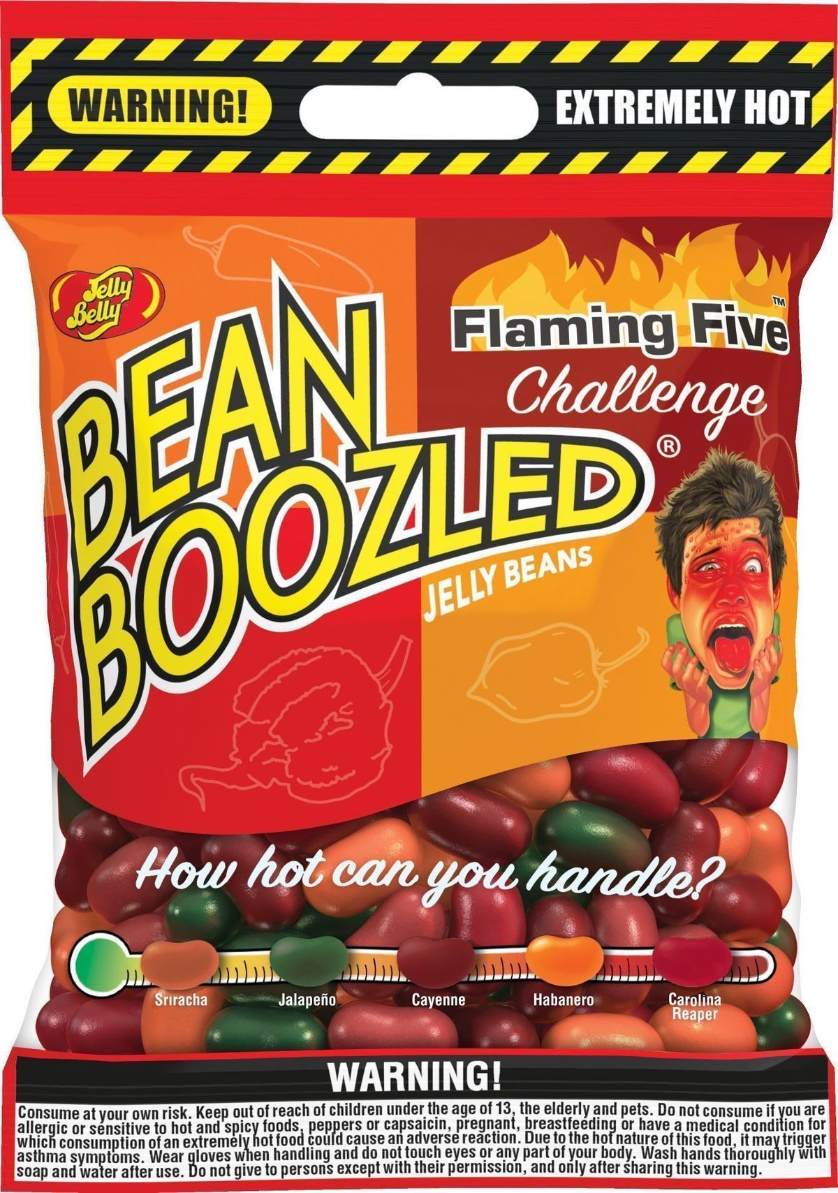 Драже жевательное "Jelly Belly" ассорти Bean Boozled Flaming Five пакет 54г 
