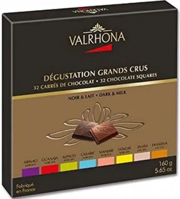 Карре из 8 видов шоколада гран крю Valrhona 160г