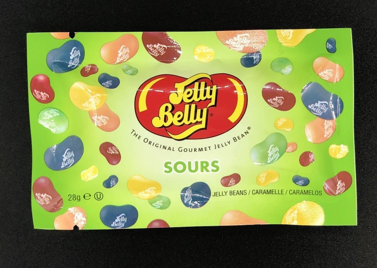 Драже жевательное "Jelly Belly" ассорти кислые фрукты 28г пакет 5 вкусов